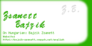 zsanett bajzik business card